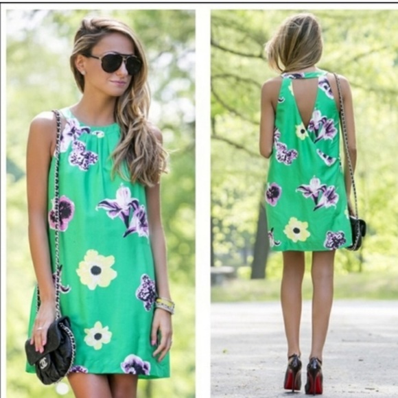 J CREW SLEEVELESS GREEN FLORAL DRESS - Picture 5 of 12